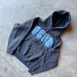 UCSB embroidery hoodie gray